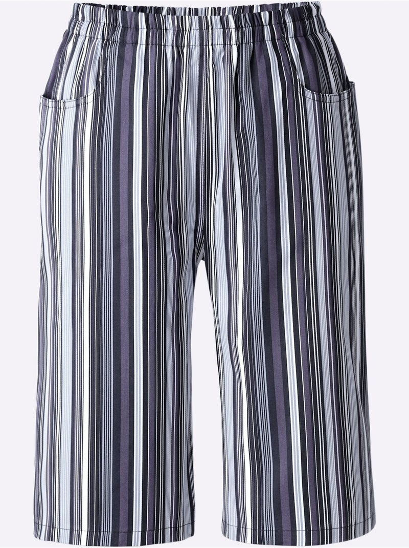 Bermuda Ceinture élastique - Taille Standard - Witt Noir Multicolore Noir - Kiabi
