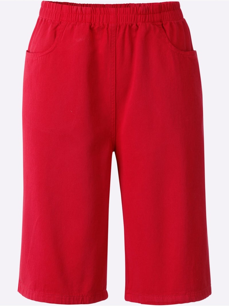 Bermuda Ceinture élastique - Taille Standard - Witt Rouge - Kiabi