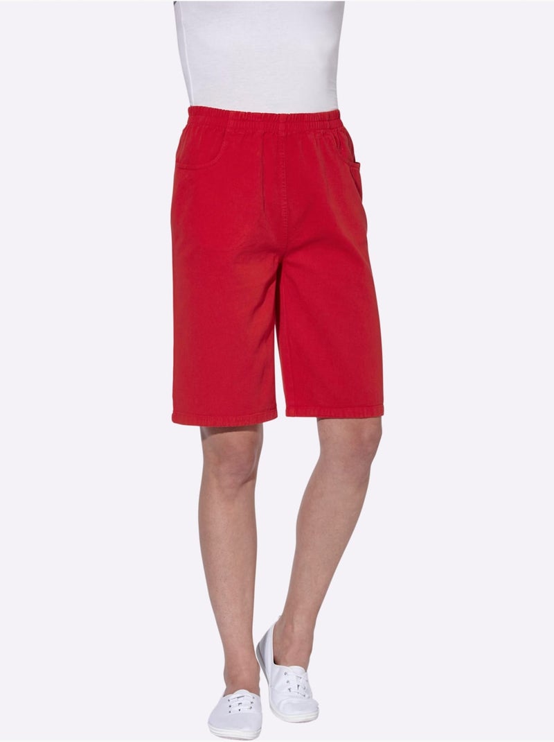 Bermuda Ceinture élastique - Taille Standard - Witt Rouge - Kiabi
