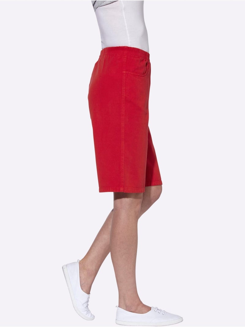 Bermuda Ceinture élastique - Taille Standard - Witt Rouge - Kiabi
