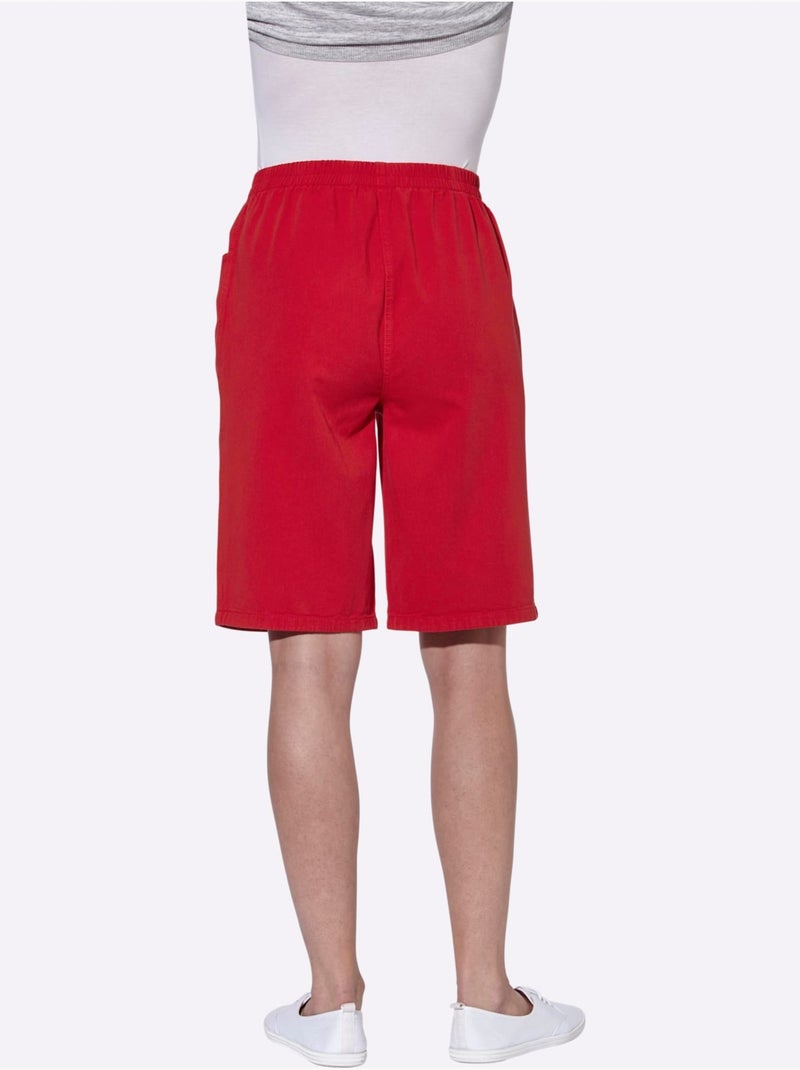 Bermuda Ceinture élastique - Taille Standard - Witt Rouge - Kiabi