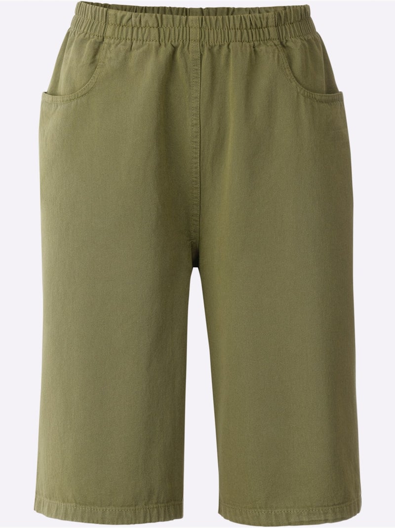 Bermuda ceinture élastique - taille standard - witt Vert olive - Kiabi