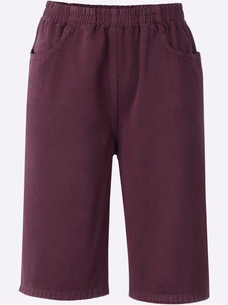 Bermuda Ceinture élastique - Taille Standard - Witt Violet - Kiabi