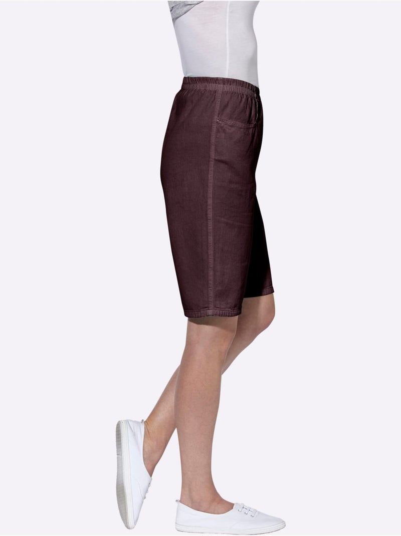 Bermuda Ceinture élastique - Taille Standard - Witt Violet - Kiabi