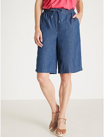 Bermuda chambray élastiqué