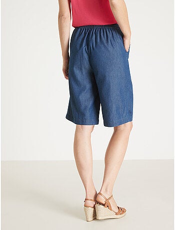 Bermuda chambray élastiqué
