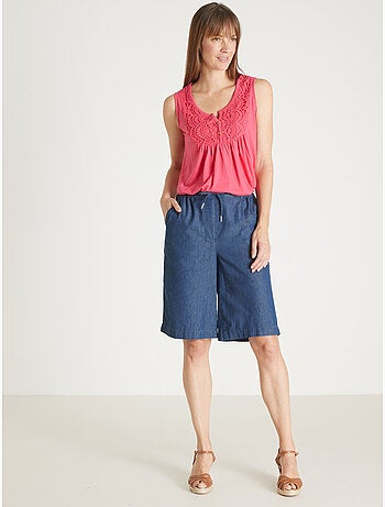 Bermuda chambray élastiqué