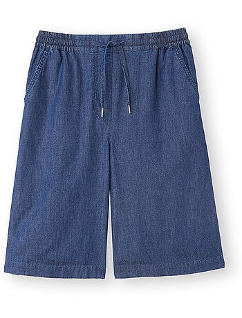 Bermuda chambray élastiqué