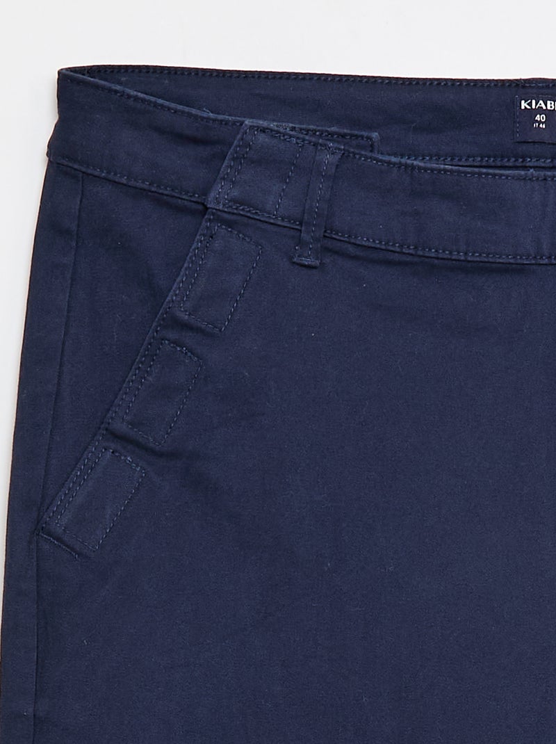 Bermuda chino - collection facile à enfiler Bleu - Kiabi