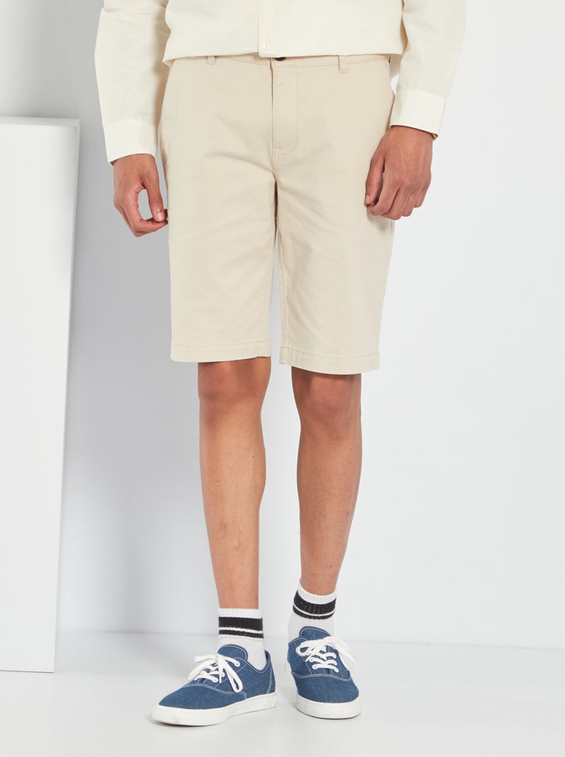 Bermuda chino +1m90 Beige - Kiabi