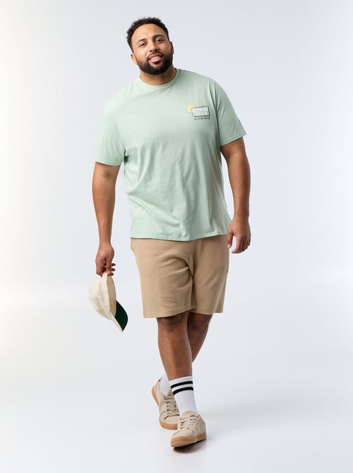 Bermuda chino à la taille élastiquée - Kiabi
