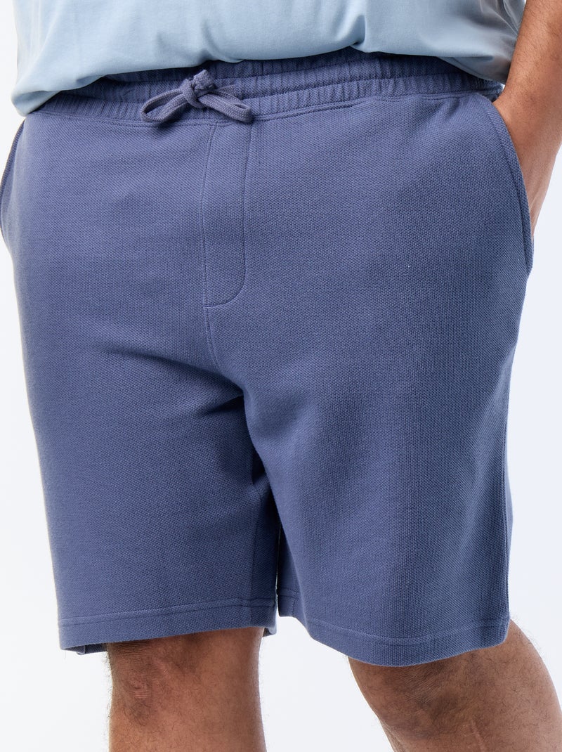 Bermuda chino à la taille élastiquée Bleu - Kiabi
