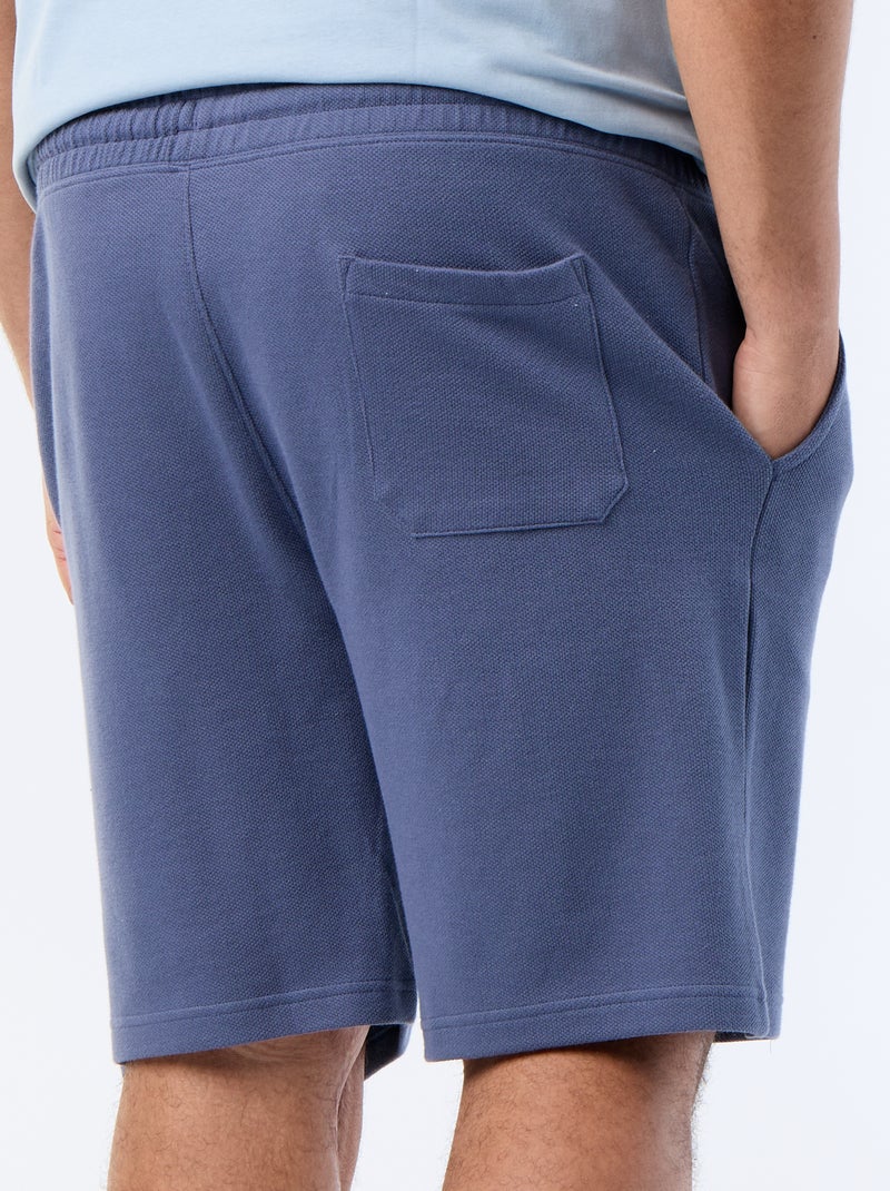 Bermuda chino à la taille élastiquée Bleu - Kiabi