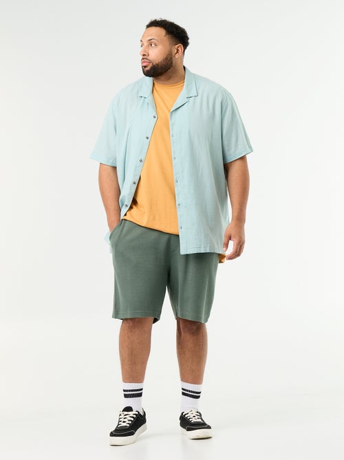 Bermuda chino à la taille élastiquée - Kiabi Bermuda chino à la taille élastiquée - Kiabi