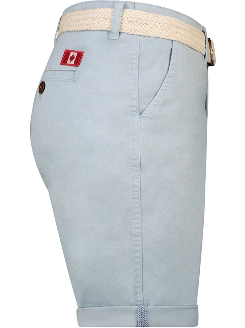 Bermuda chino avec ceinture plageak – canadian peak Bleu ciel - Kiabi