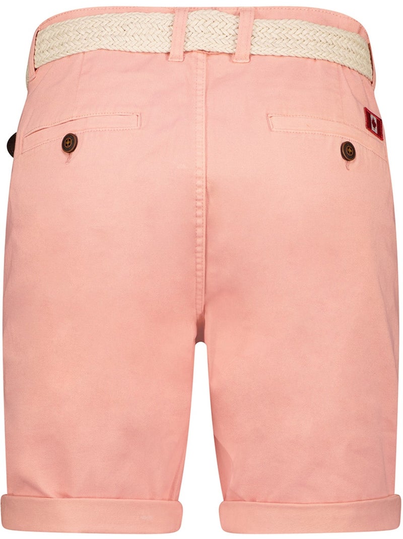 Bermuda chino avec ceinture plageak – canadian peak Rose clair - Kiabi