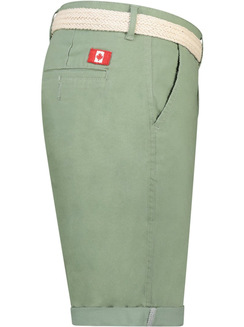 Bermuda chino avec ceinture plageak – canadian peak Vert pistache - Kiabi