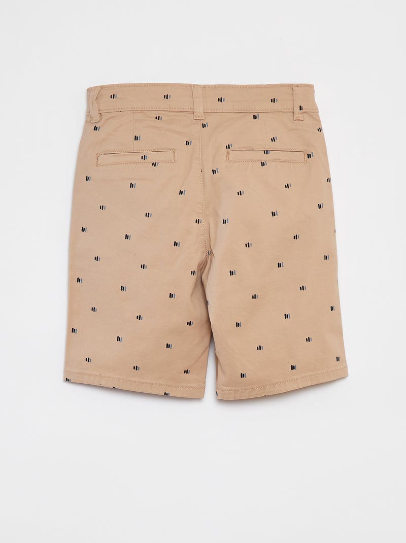 Bermuda chino avec imprimé BEIGE - Kiabi
