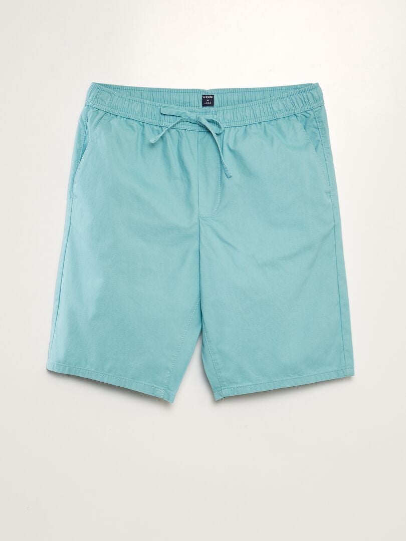 Bermuda chino avec taille élastiquée Bleu - Kiabi