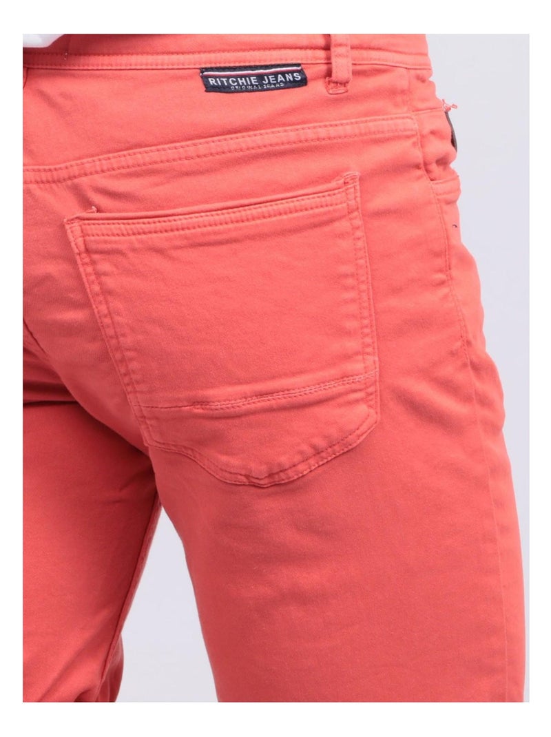 Bermuda chino BANDAL Orange corail - Kiabi