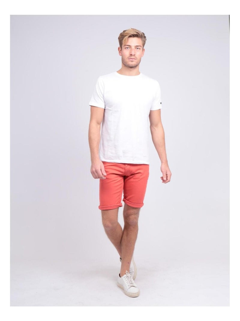 Bermuda chino BANDAL Orange corail - Kiabi