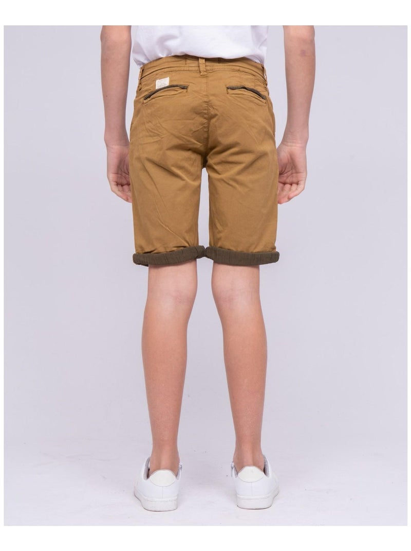 Bermuda chino BARNAS garçon Marron glacé - Kiabi
