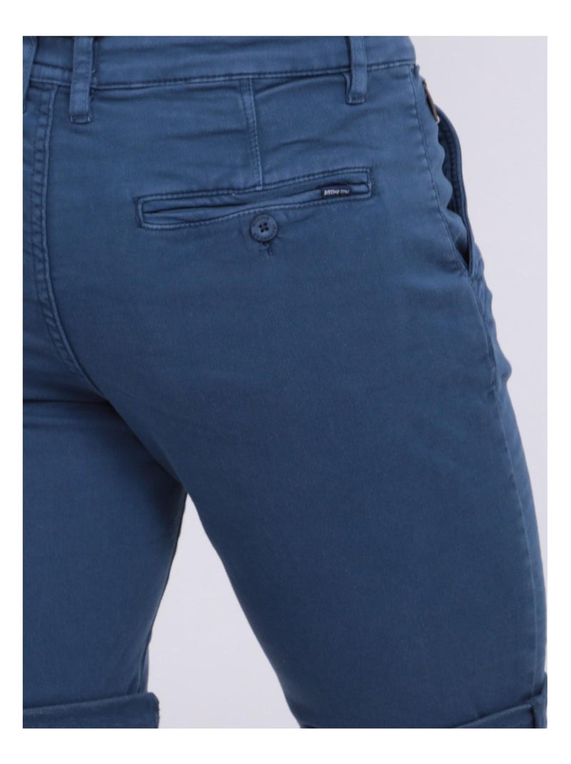 Bermuda chino BAVOLTA Bleu roi - Kiabi