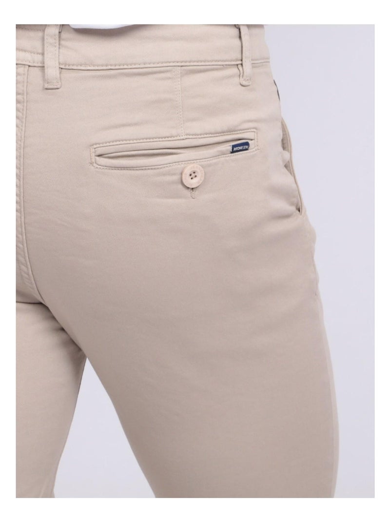 Bermuda chino BAVOLTA Ecru - Kiabi