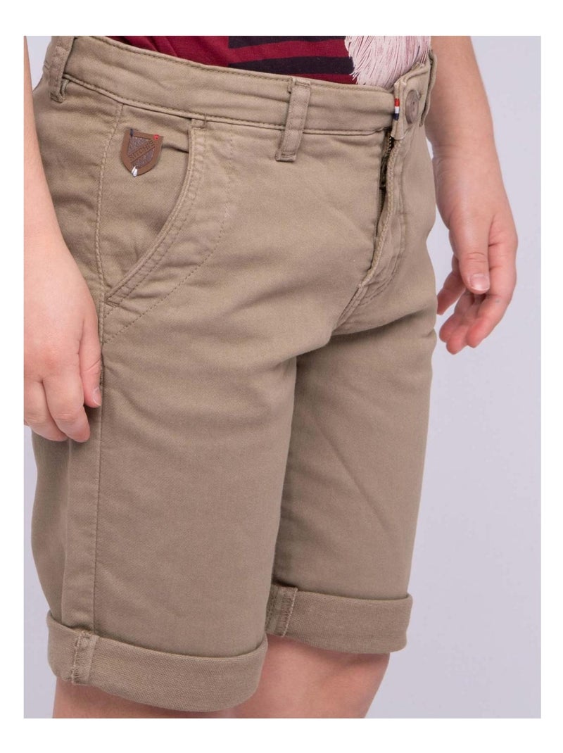 Bermuda chino BAVOLTA garçon Marron - Kiabi
