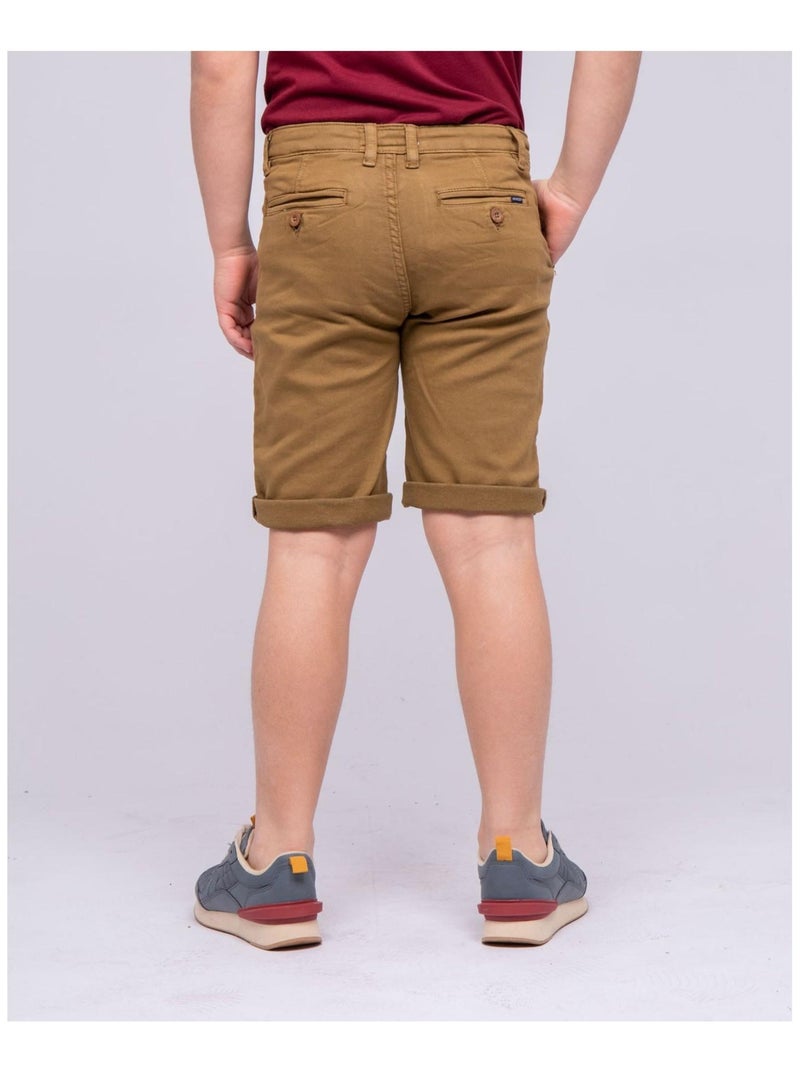 Bermuda chino BAVOLTA garçon Marron glacé - Kiabi