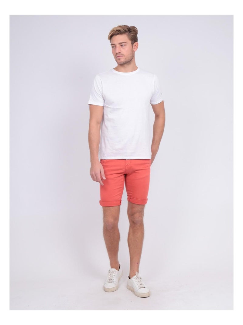 Bermuda chino BAVOLTA Orange corail - Kiabi