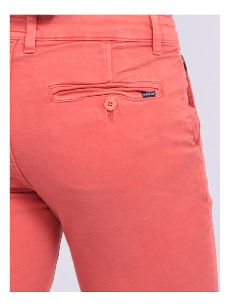 Bermuda chino BAVOLTA Orange corail - Kiabi