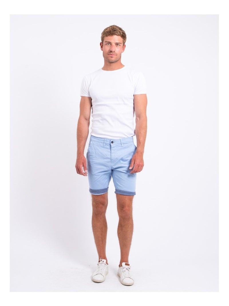 Bermuda chino BAZY Bleu ciel - Kiabi