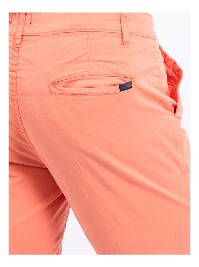 Bermuda chino BAZY Orange corail - Kiabi
