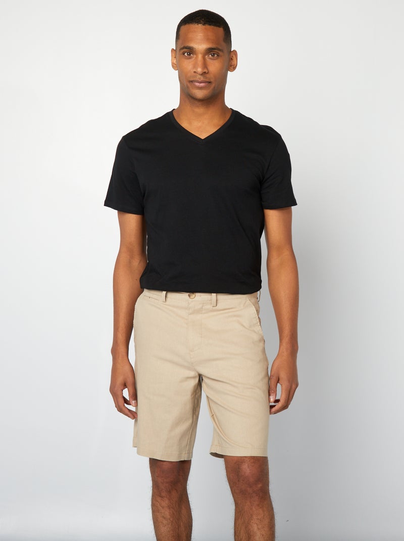 Bermuda chino beige - Kiabi
