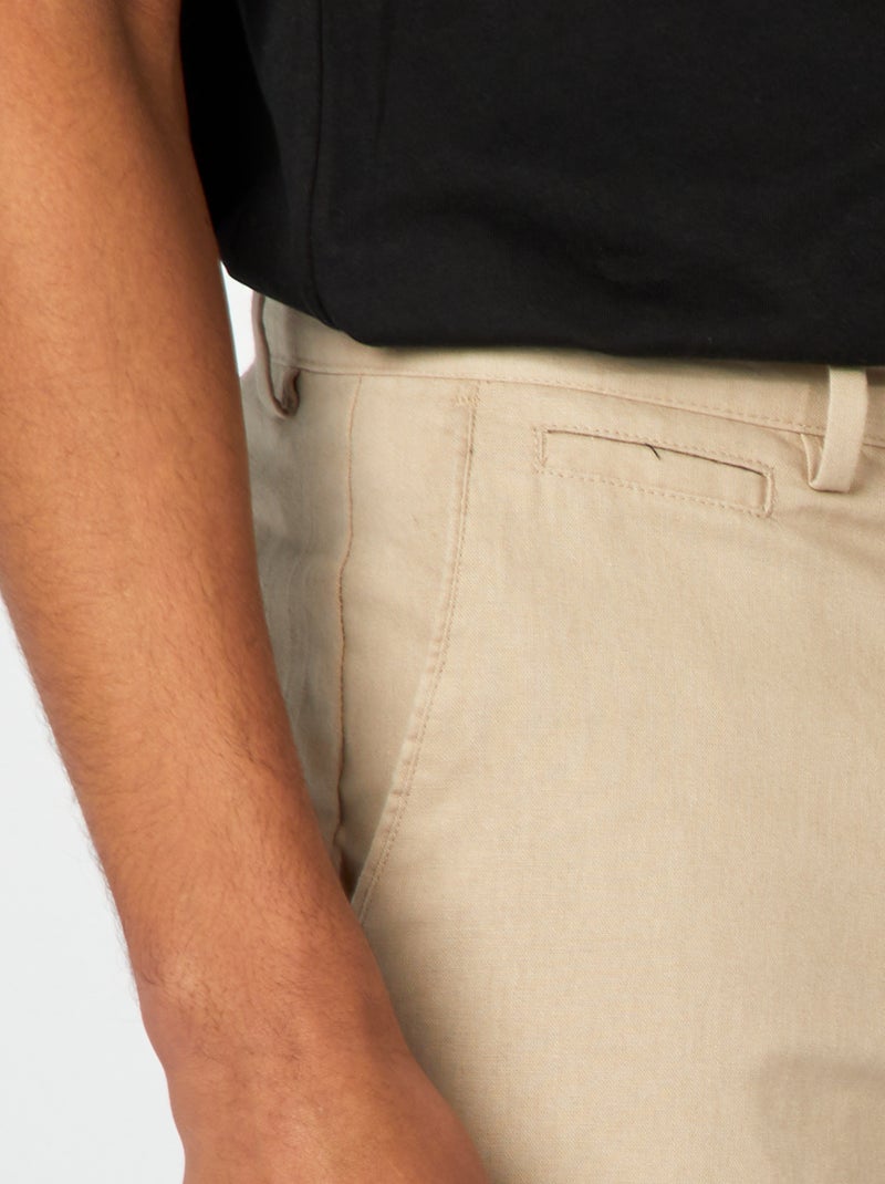 Bermuda chino beige - Kiabi