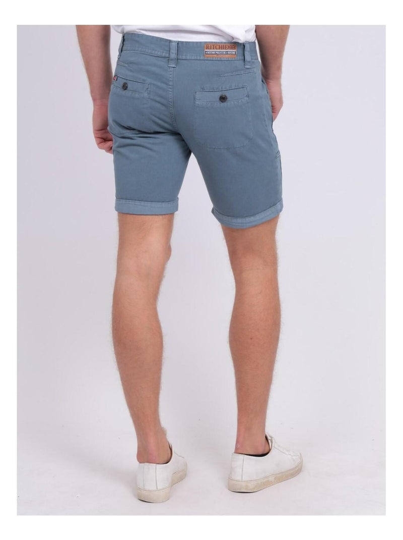 BERMUDA CHINO BILLIT Bleu - Kiabi