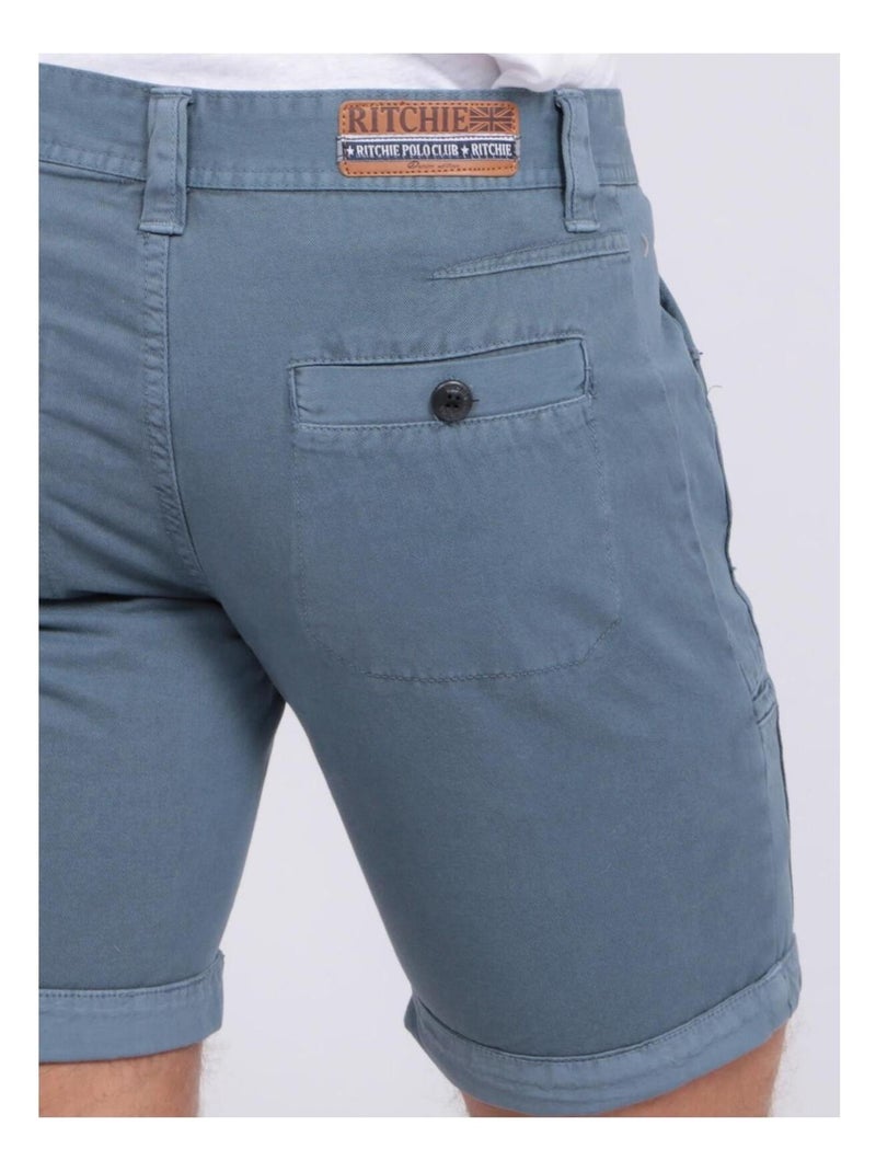 BERMUDA CHINO BILLIT Bleu - Kiabi