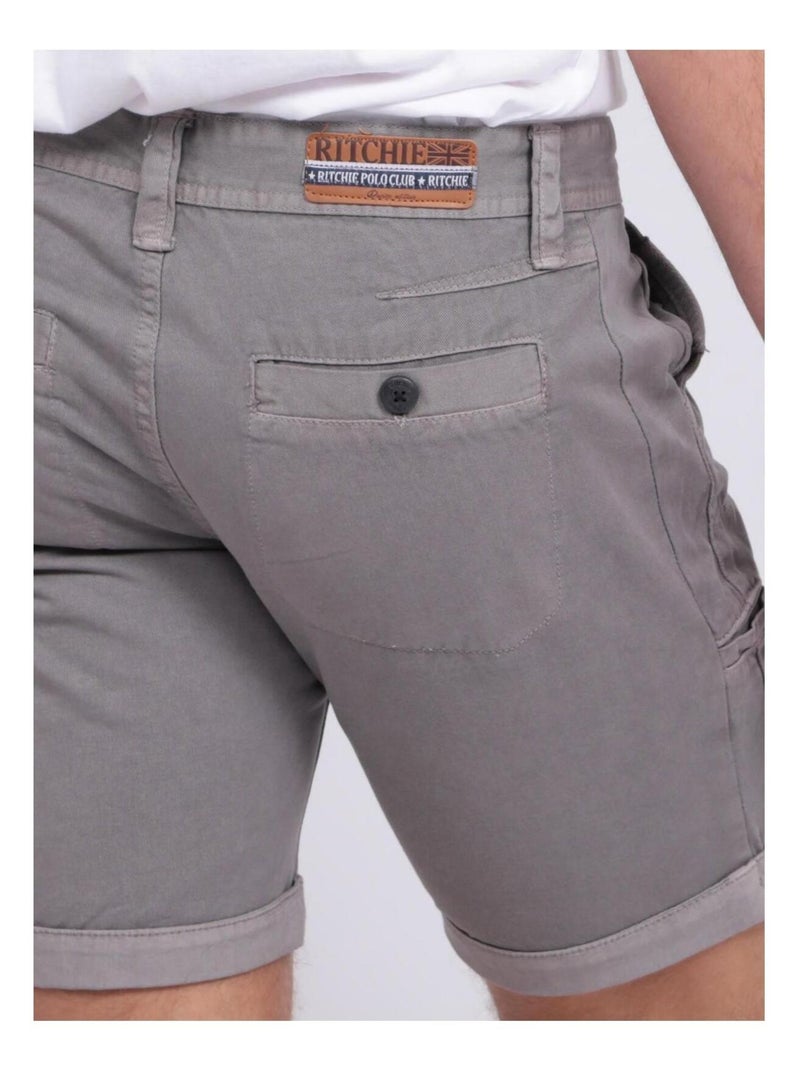 BERMUDA CHINO BILLIT Gris - Kiabi