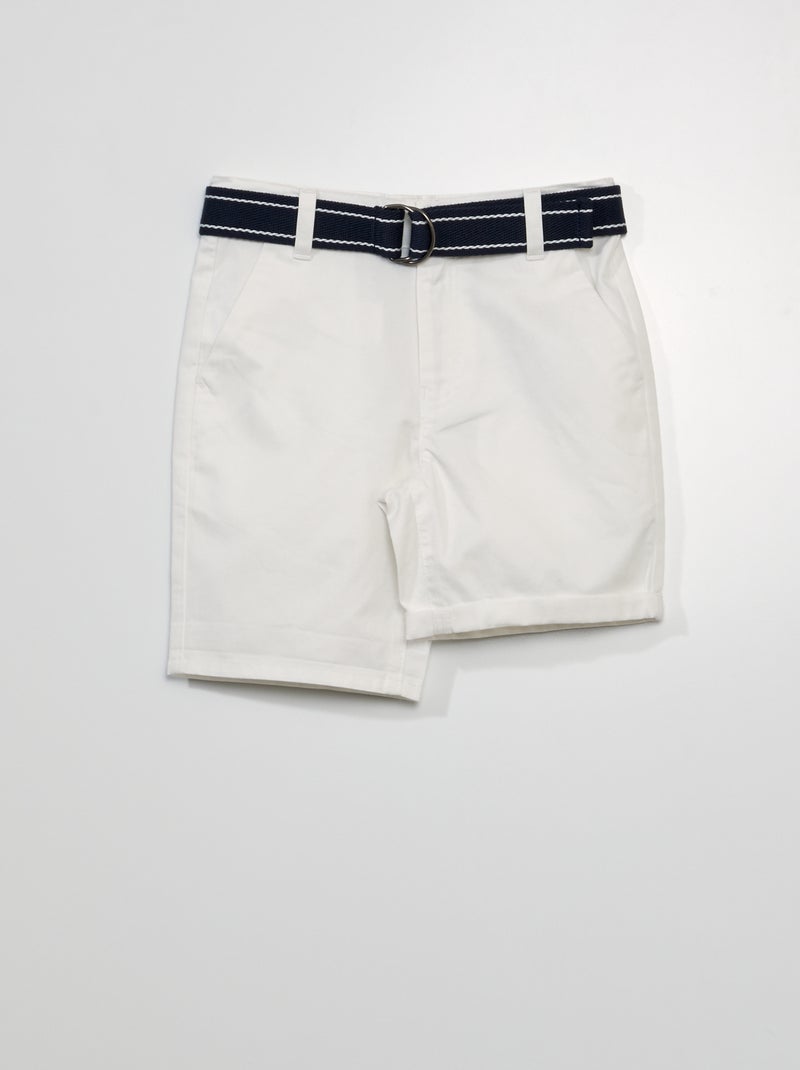 Bermuda chino blanc - Kiabi