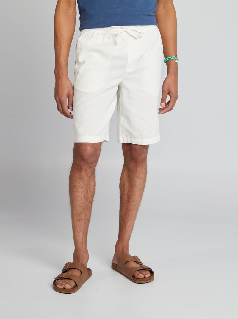 Bermuda chino blanc - Kiabi