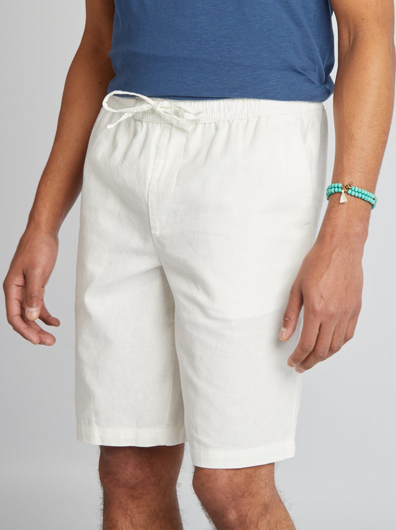 Bermuda chino blanc - Kiabi