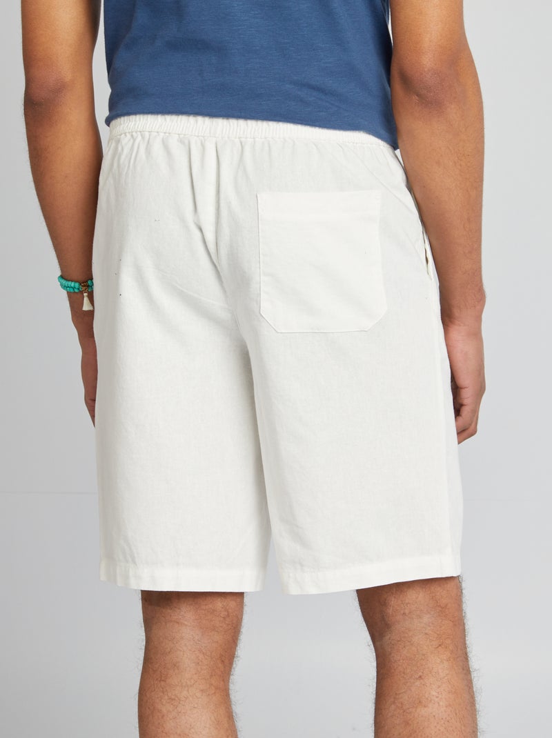 Bermuda chino blanc - Kiabi