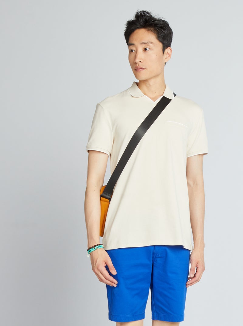 Bermuda chino bleu - Kiabi