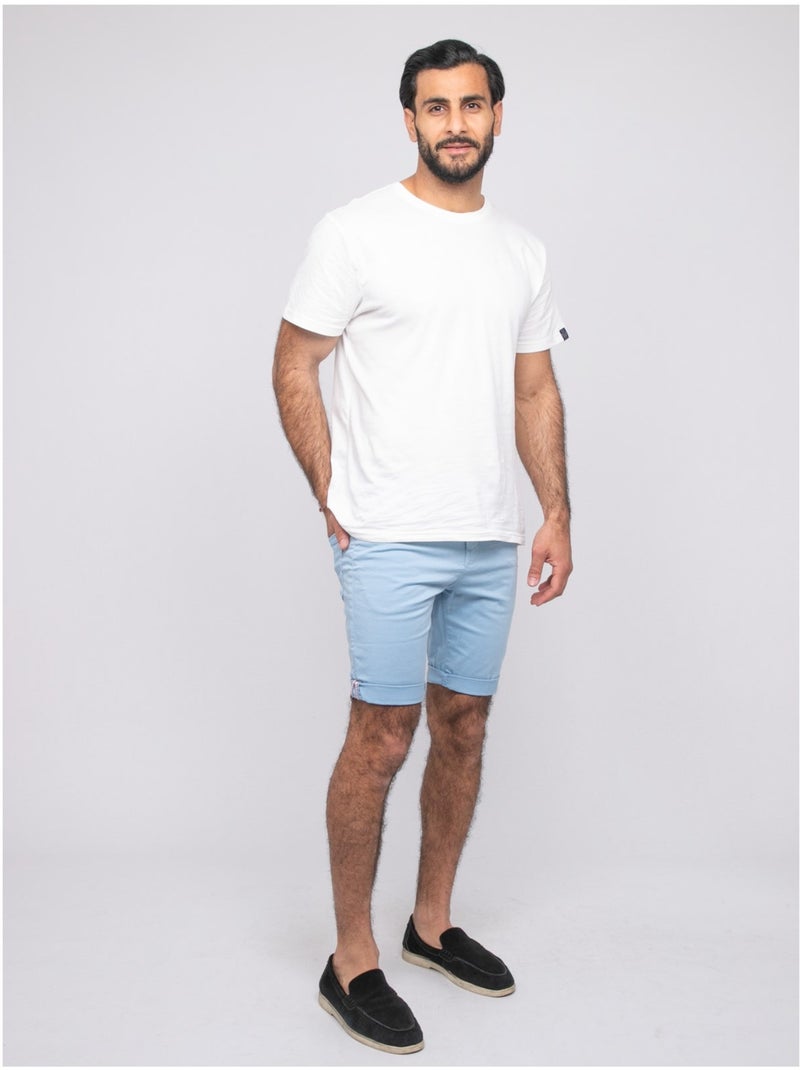 Bermuda chino BLOCHELLI Bleu ciel - Kiabi