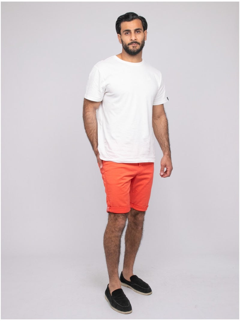 Bermuda chino BLOCHELLI Orange corail - Kiabi