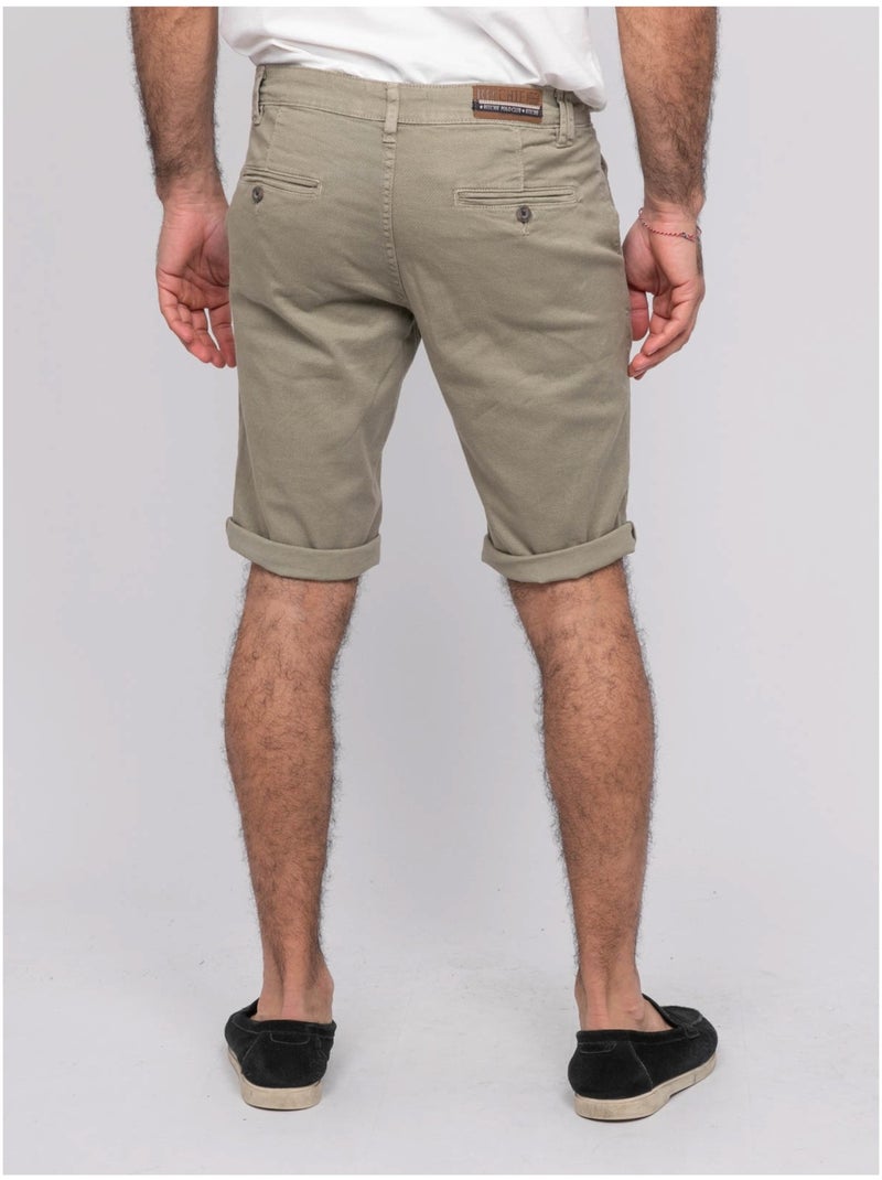 Bermuda chino BODELTA Vert kaki clair - Kiabi