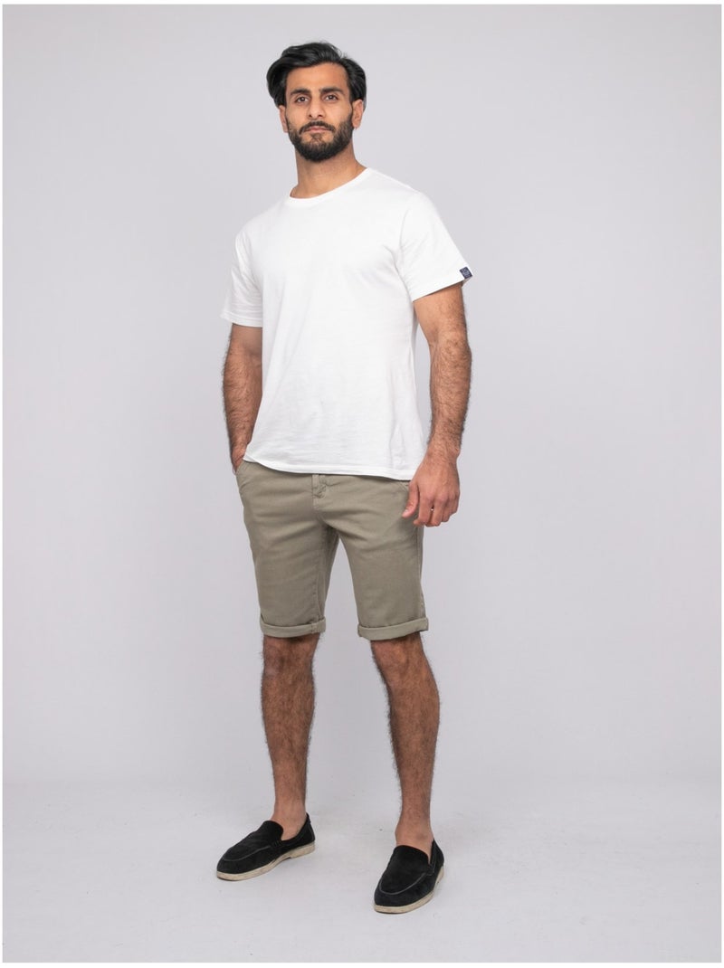 Bermuda chino BODELTA Vert kaki clair - Kiabi