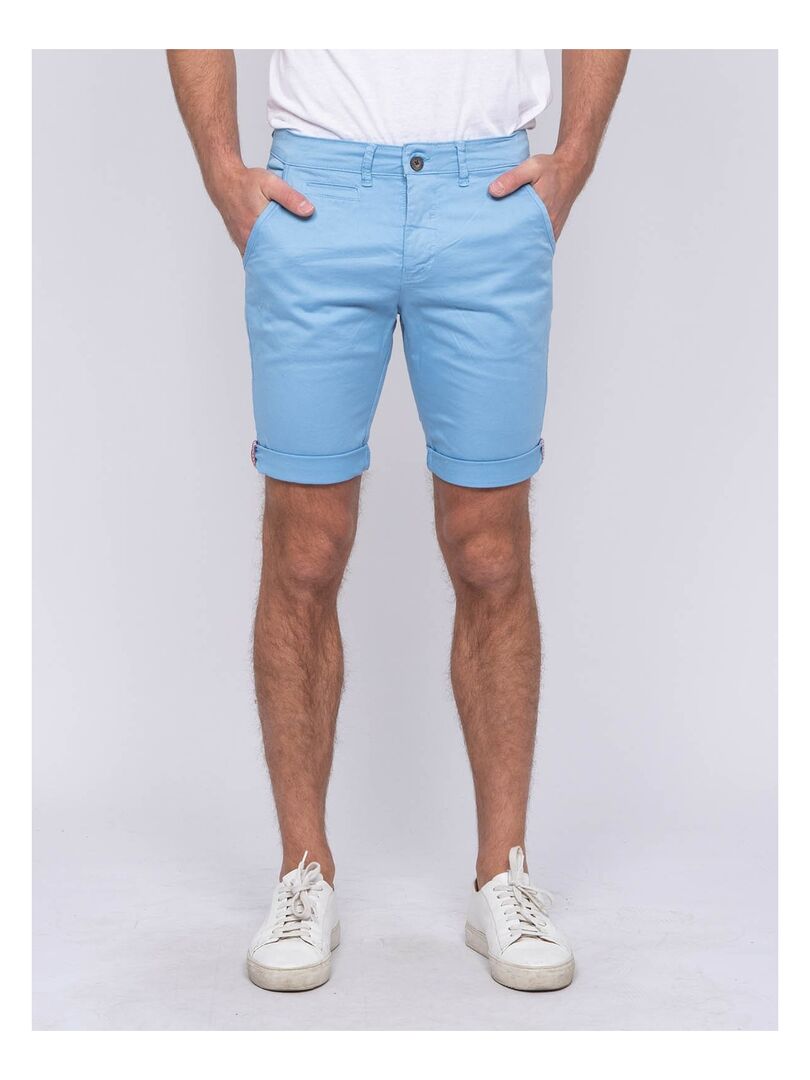 Bermuda Chino Bleu Ciel Stretch Marine De Savoie Homme - Neuf Avec étiquettes, Taille L