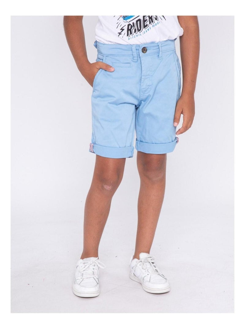 Bermuda chino BOLSTER garçon Bleu ciel - Kiabi